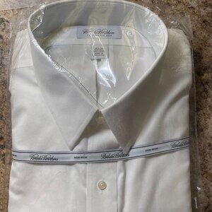 Brooks Brothers Men's Dress Shirt Beige Size 18H 38